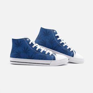 Righteous Bud's Unisex Blue Cannabis High Top Shoes