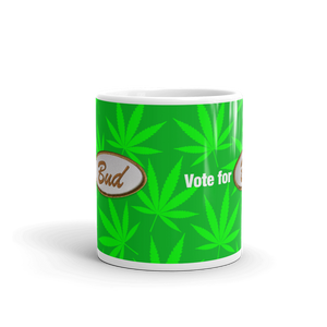 Righteous Bud's Vote for Bud Mug – Green and Brown