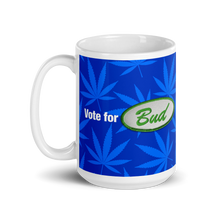 Load image into Gallery viewer, Righteous Bud&#39;s Vote for Bud Mug – Blue and Green