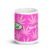 Load image into Gallery viewer, Righteous Bud&#39;s Vote for Bud Mug – Pink and Green