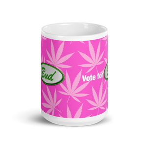 Righteous Bud's Vote for Bud Mug – Pink and Green