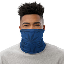 Load image into Gallery viewer, Righteous Bud&#39;s Blue Cannabis Leaf Neck Gaiter