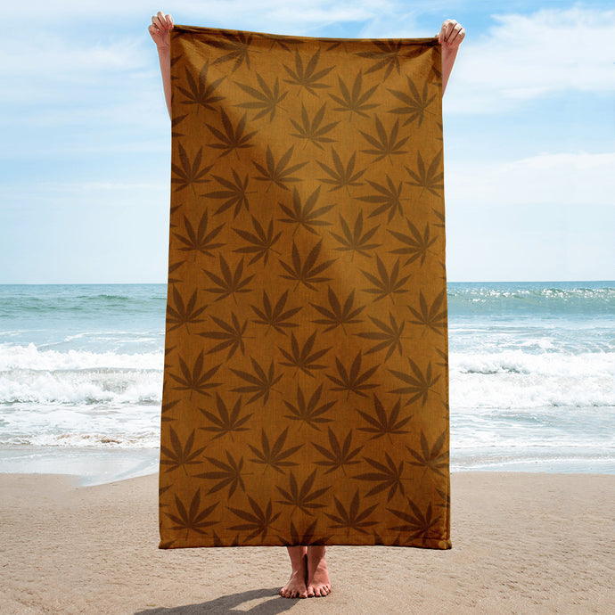 Righteous Bud's Tan Beach Towel