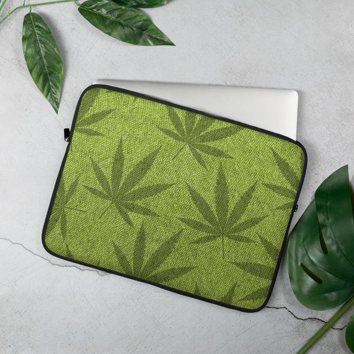 Righteous Bud's Green Laptop Sleeve