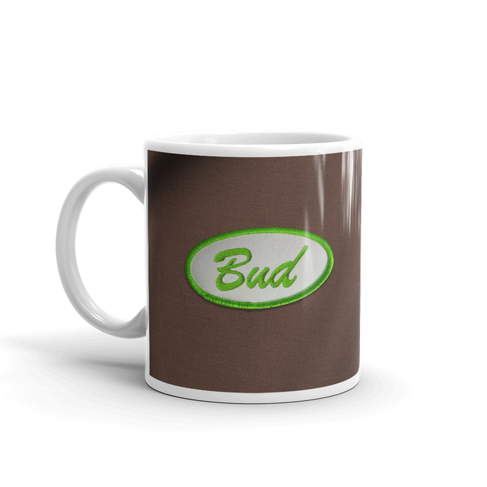 Green and Brown Shop Shirt Bud Mug