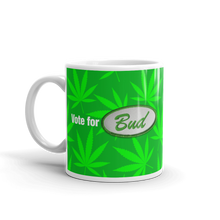 Load image into Gallery viewer, Righteous Bud&#39;s Vote for Bud Mug – Green Bud