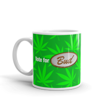 Load image into Gallery viewer, Righteous Bud&#39;s Vote for Bud Mug – Green and Brown