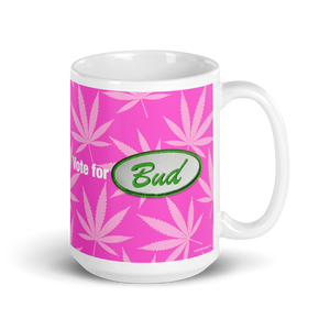 Righteous Bud's Vote for Bud Mug – Pink and Green