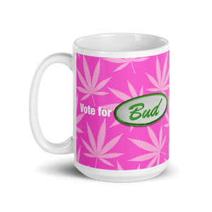 Righteous Bud's Vote for Bud Mug – Pink and Green