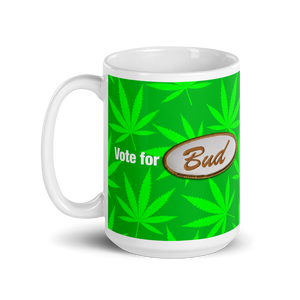 Righteous Bud's Vote for Bud Mug – Green and Brown