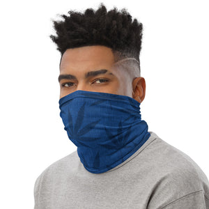 Righteous Bud's Blue Cannabis Leaf Neck Gaiter