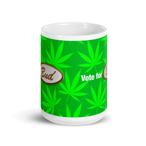 Righteous Bud's Vote for Bud Mug – Green and Brown