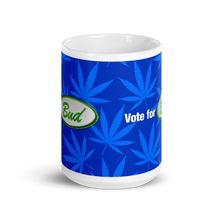 Load image into Gallery viewer, Righteous Bud&#39;s Vote for Bud Mug – Blue and Green