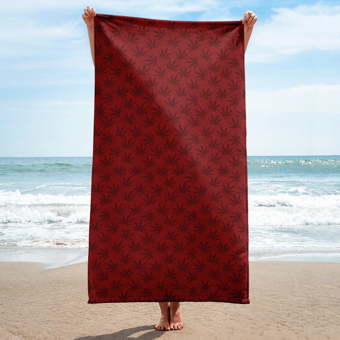 Righteous Bud's Red Beach Towel